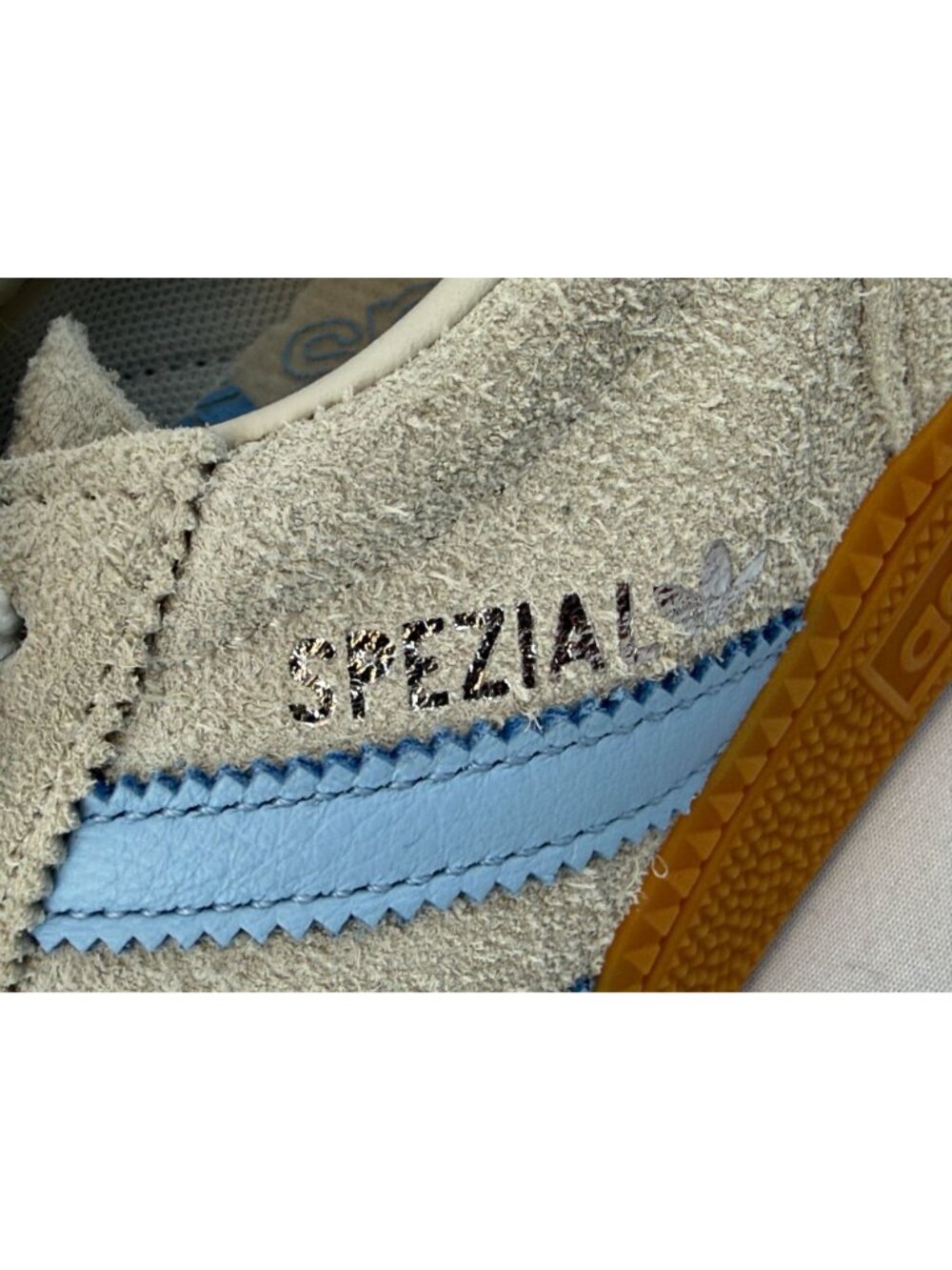 NEW Adidas Originals Handball Spezial W Alumina Clear Sky Womens 7US Casual Shoe - Picture 6 of 9